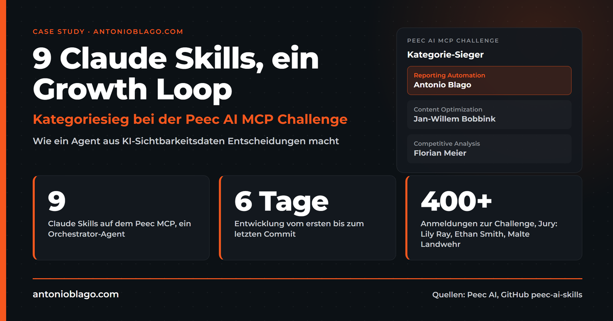 Claude Skills in der Praxis: Peec AI MCP Challenge gewonnen