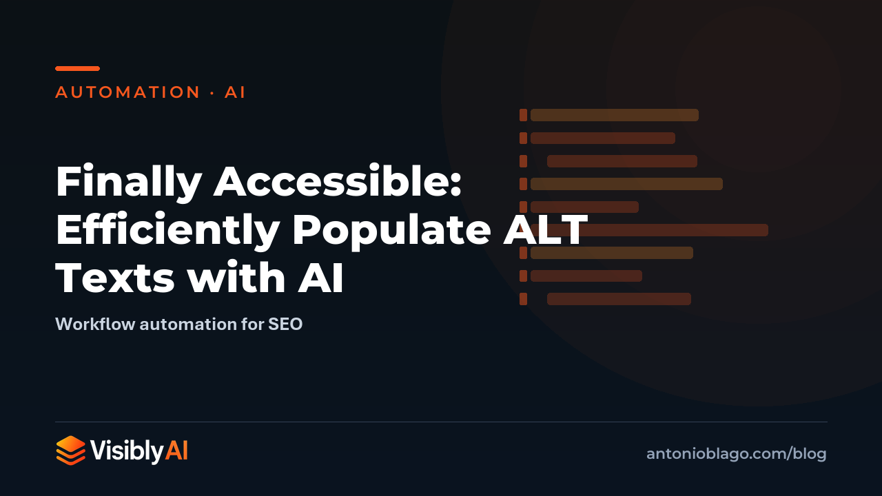 Finally Accessible: Efficiently Populate ALT Texts with AI