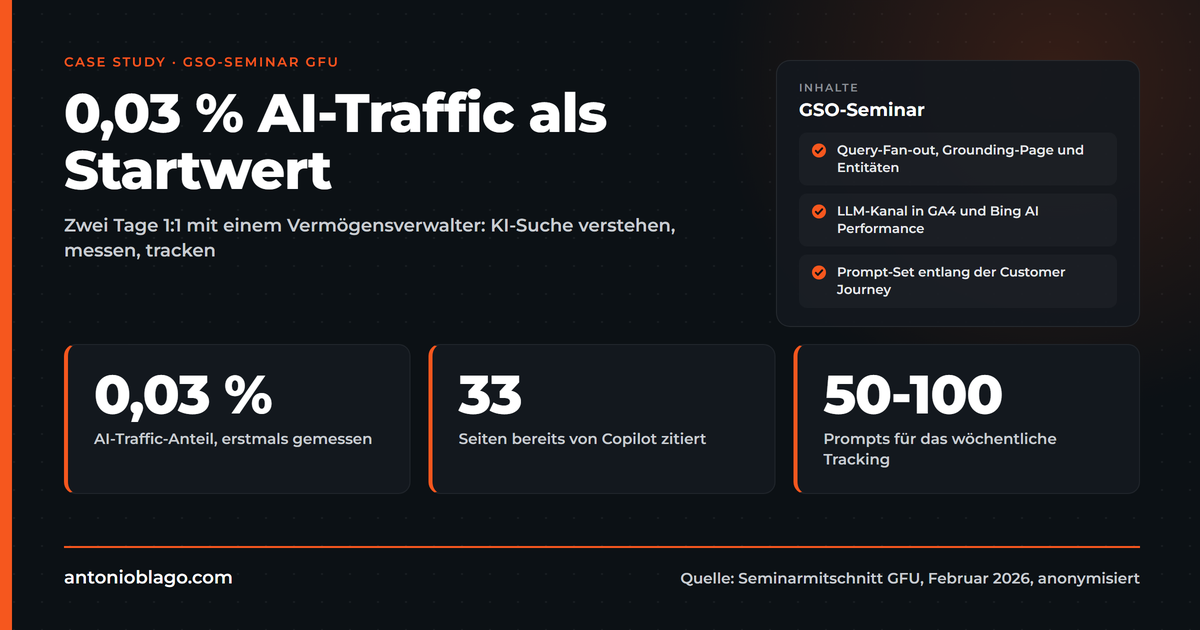 GSO-Seminar Case Study: KI-Sichtbarkeit messen und tracken