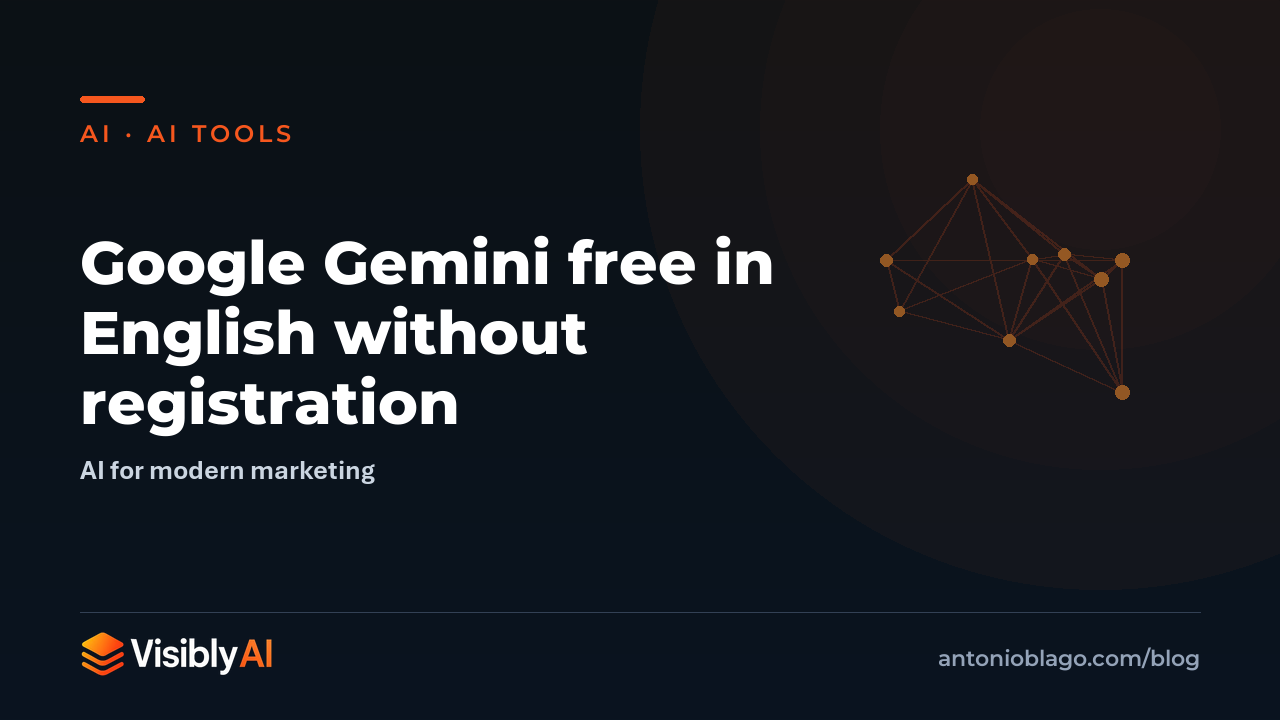 Google Gemini free in English without registration