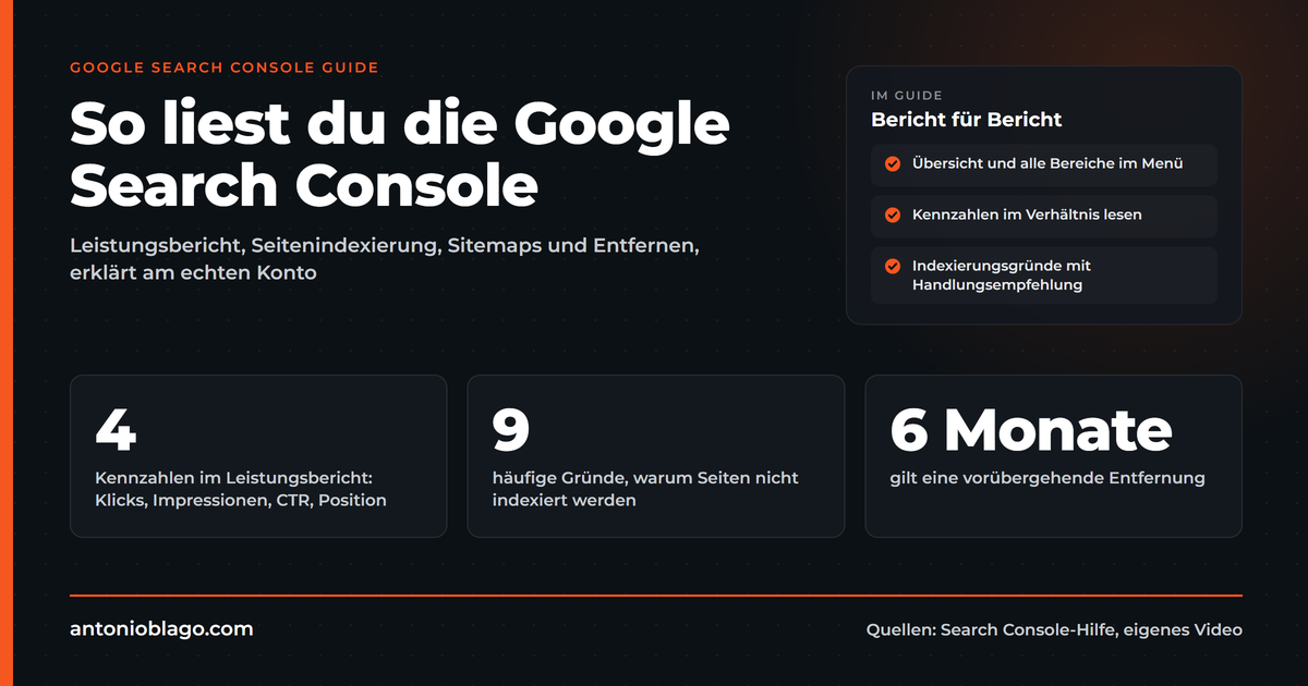 Google Search Console Anleitung: Einrichten, Berichte, SEO