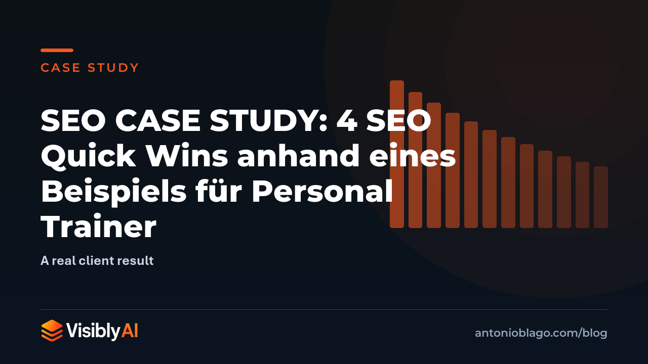 SEO CASE STUDY: 4 SEO Quick Wins anhand eines Beispiels für Personal Trainer