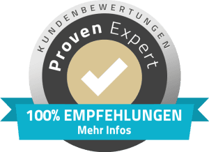 ProvenExpert: 100 Prozent Empfehlungen