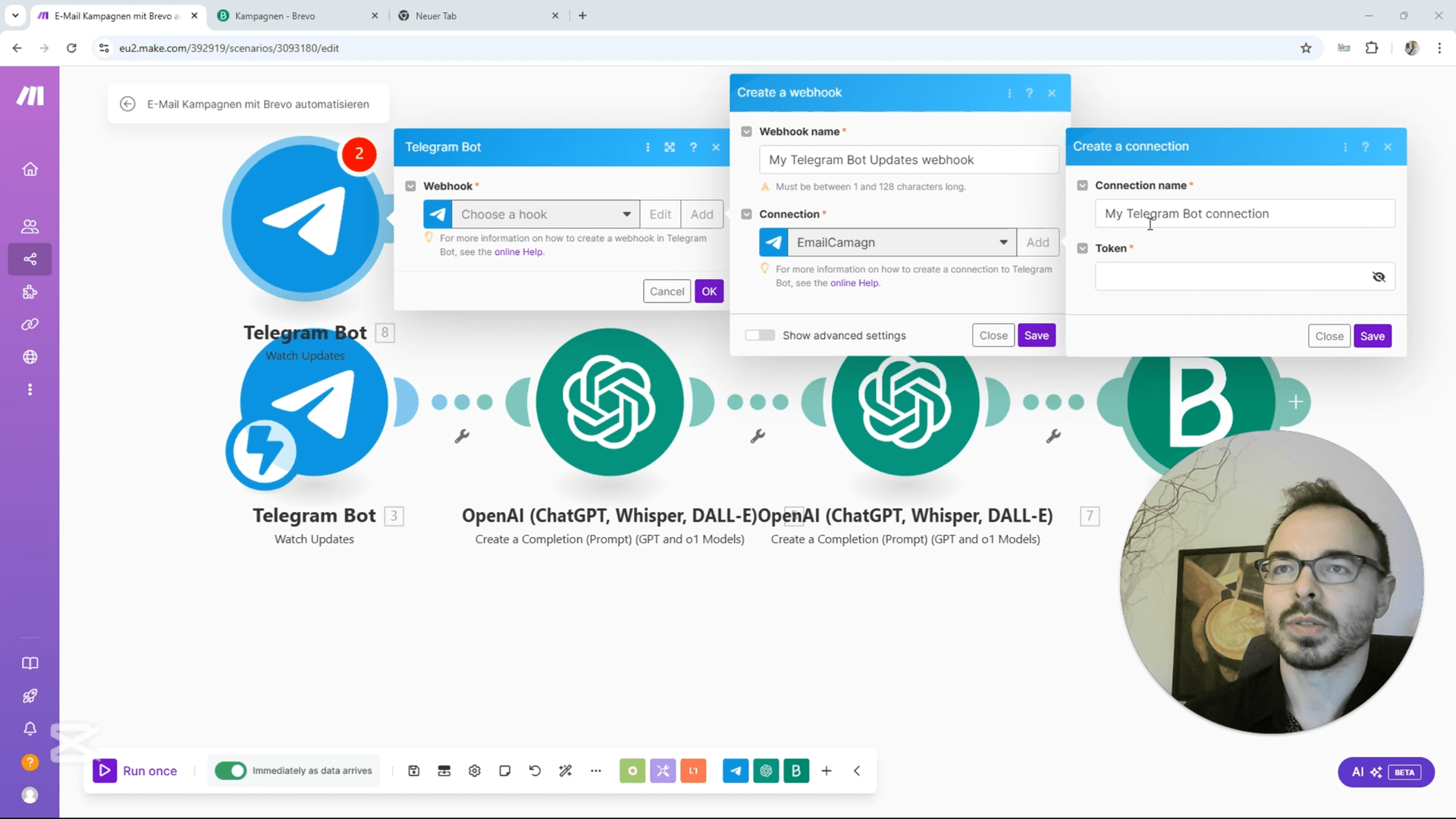 Telegram einrichten