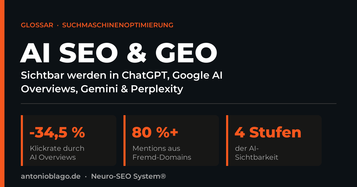 AI SEO & GEO: Sichtbar werden in der KI-Suche